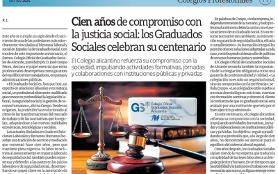 Diario Información – Los Graduados Sociales celebran su centenario