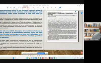 Jornada técnica – Tributación de dietas y gastos de desplazamiento