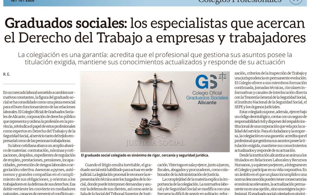 Diario Información – Especial Colegios Profesionales